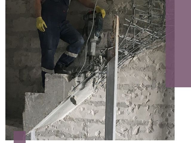 Демонтаж металлических и бетонных лестниц в Абакане