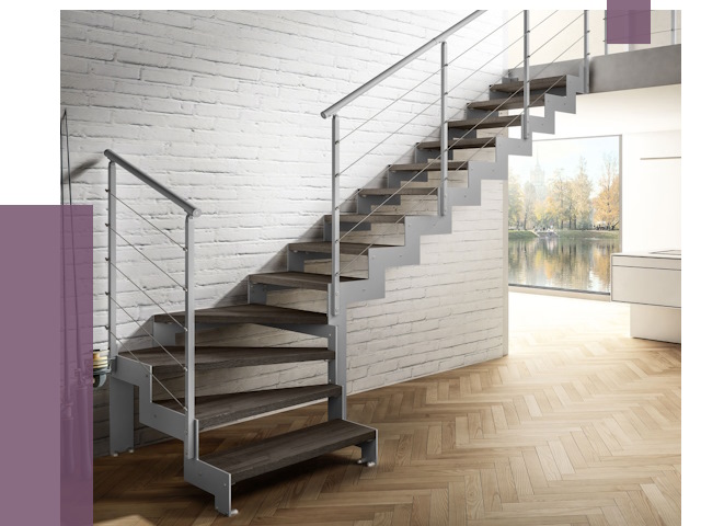 Г-образные лестницы под ключ в Абакане от 37029 руб. | ПРОЛЁТ-Бкн