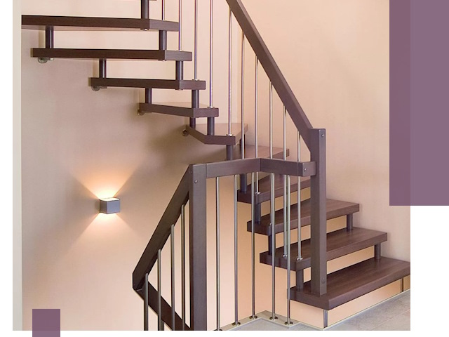 Изготовление лестниц на больцах в Абакане под ключ