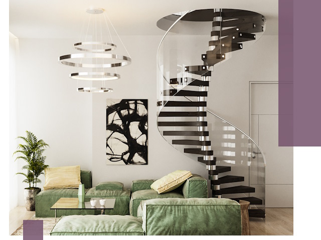 Лестницы для двухуровневой квартиры в Абакане — изготовление и монтаж