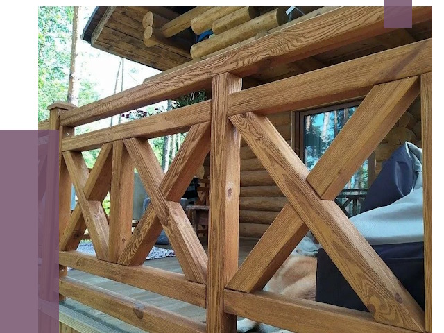 Деревянные перила под ключ в Абакане от 7661 руб. 