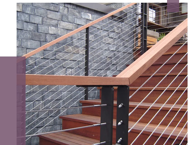 Тросовые перила под ключ в Абакане от 7763 руб.