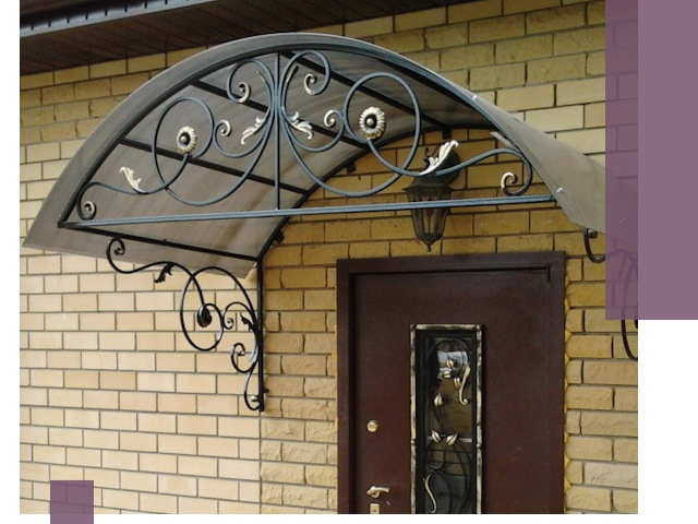 Изготовление козырьков из металла под ключ в Абакане