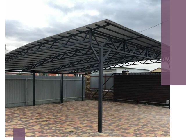 Недорогие навесы под ключ в Абакане — изготовление и монтаж