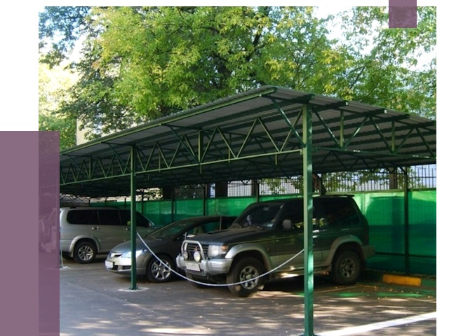 Навесы для парковки в Абакане от 80188 руб. заказать | ПРОЛЁТ-Бкн