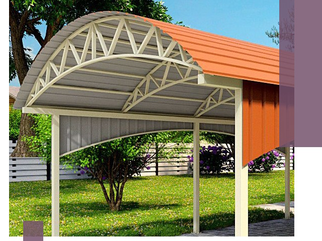 Навесы из профнастила под ключ в Абакане — установка и монтаж