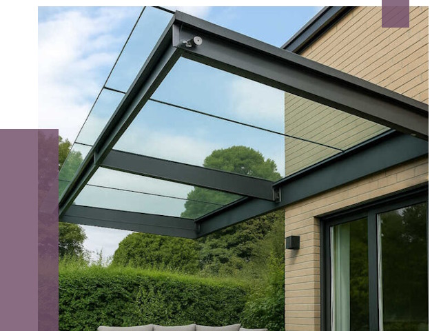 Стеклянные навесы и козырьки в Абакане от 12258 руб.