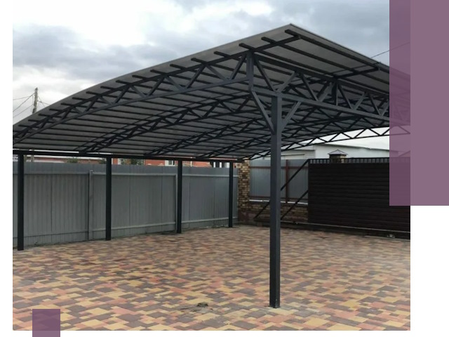 Металлические навесы под ключ в Абакане — изготовление и монтаж