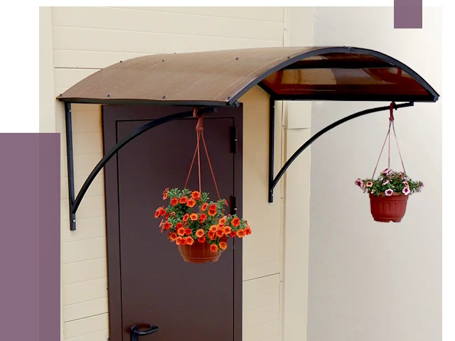 Козырьки над входом в Абакане от 14812 руб.  | ПРОЛЁТ-Бкн