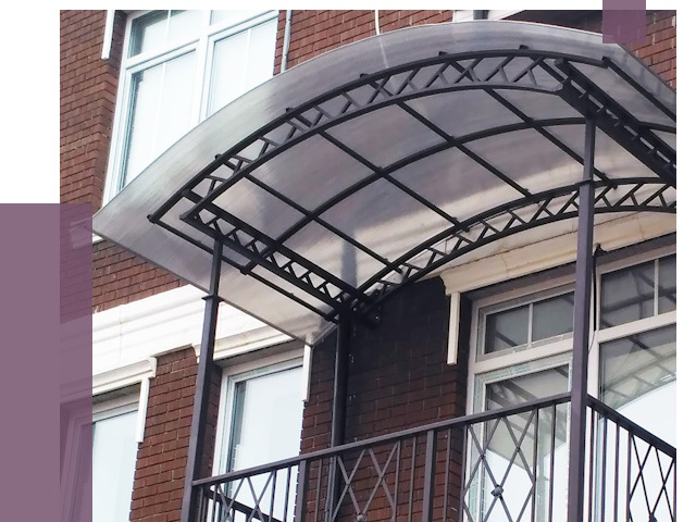 Козырьки над балконом в Абакане от 8632 руб.  | ПРОЛЁТ-Бкн