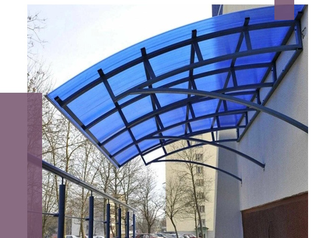 Козырьки из поликарбоната в Абакане от 4290 руб. под ключ | ПРОЛЁТ-Бкн