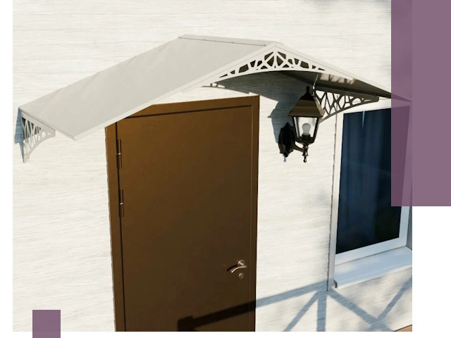 Металлические козырьки на входы и террасы в Абакане