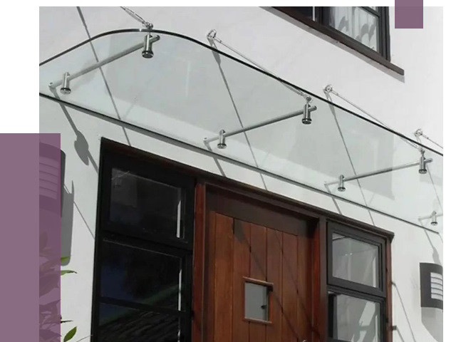 Стеклянные козырьки в Абакане от 18898 руб. | ПРОЛЁТ-Бкн