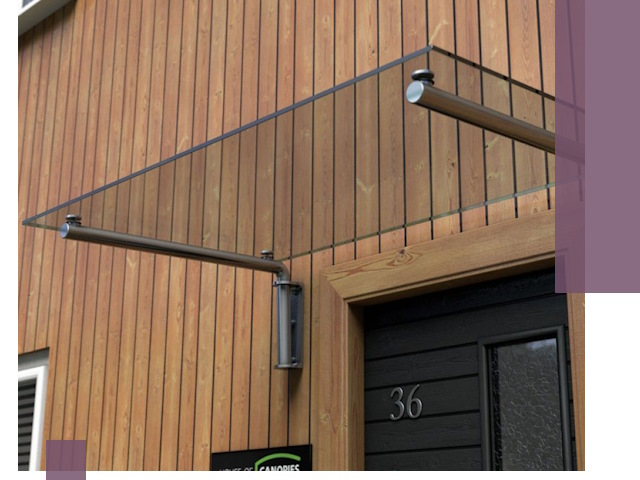 Стеклянные козырьки на входы и фасады в Абакане