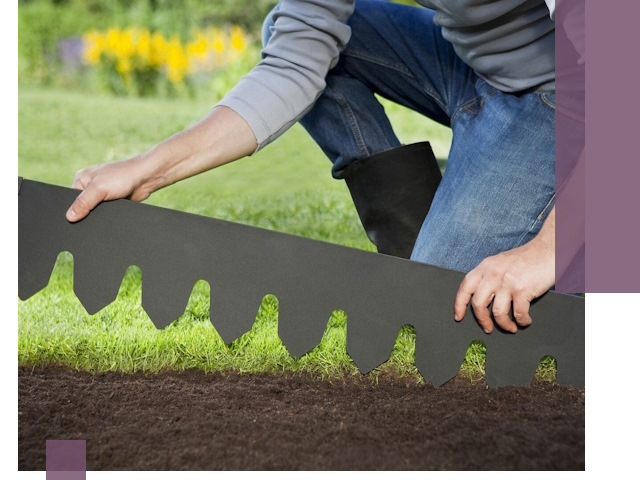 Металлические бордюры для газона в Абакане — изготовление и монтаж