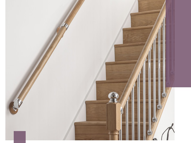 Пристенные поручни из стали и нержавейки под монтаж в Абакане